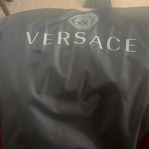Versace sweater v neck black and gold , Versace buttons